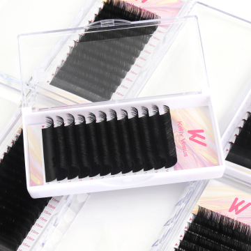 KV Custom Lash Tray: Cashmere Faux Mink Matte Black Lash Extension Trays