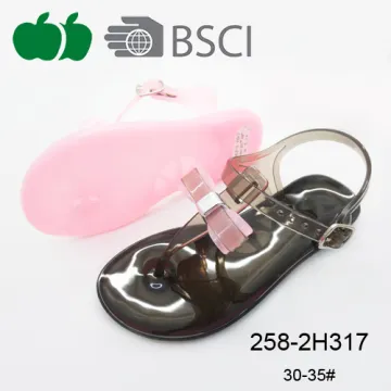 New Style Colorful Summer Beautiful Flat Pvc Girls Sandal