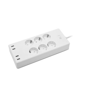 AB Tak Wifi uzaktan kumanda 6AC Çıkışları ve 4USB portları ile Akıllı Ev Güç Şeridi