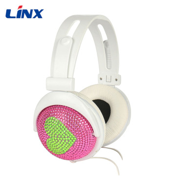 Linx promotion cute heart Diamond hörlurar för mp3