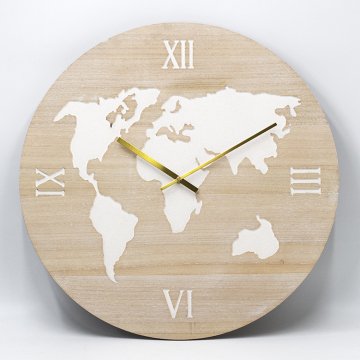 Vintage Wooden Handicraft Wall Clock for Kitchen Decor