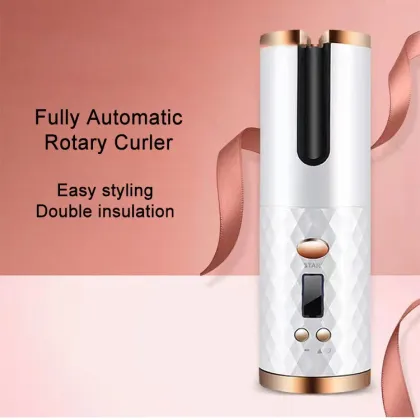 Cordless Mini Curly Hair Stick Fully Auto Rotating Hair Curler