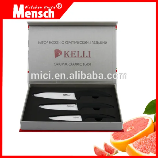 3 pcs top quality ceramic knife for sale