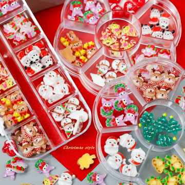 Gwóźdź Art Alloy Metal Christmas Drop Oil Charms Złoty wisiorek