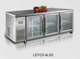 Three Clear Door Pizza Counters With Ventilated Cooling , 4