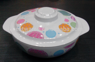 round plastic bowl with lid melamine soup bowl with lid