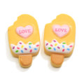 100 Psc doux Popsicle coeur amour Flatback résine Cabochon enfants jouets été nourriture perles charmes enfants Slime remplissage bricolage artisanat