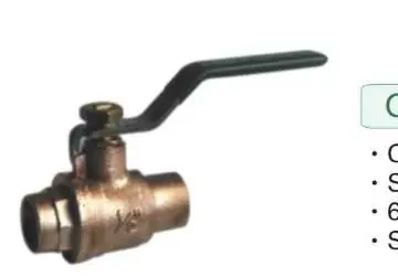 1/2\'\'-2\'\' C x C bronze Ball Valve 600WOG  steel lever handle