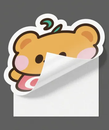 White vinyl car sticker