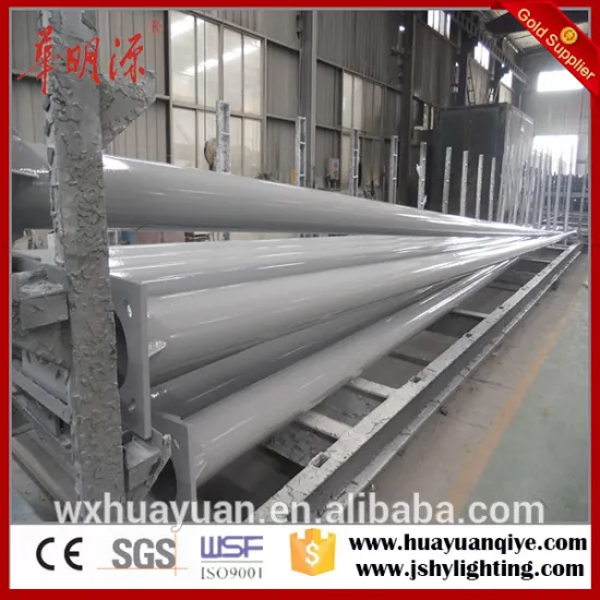 Single arm steel round tapered light pole dimensions