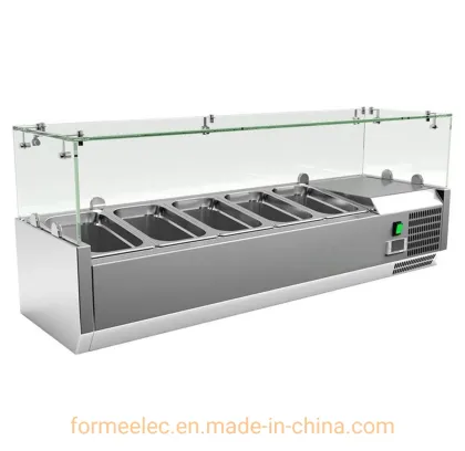 100cm 120cm 150cm180cm 200cm Salad Cabinet Refrigerator Pizza Fridge Salad Fridge Salad Bar