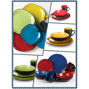 2 tone color dinenr set