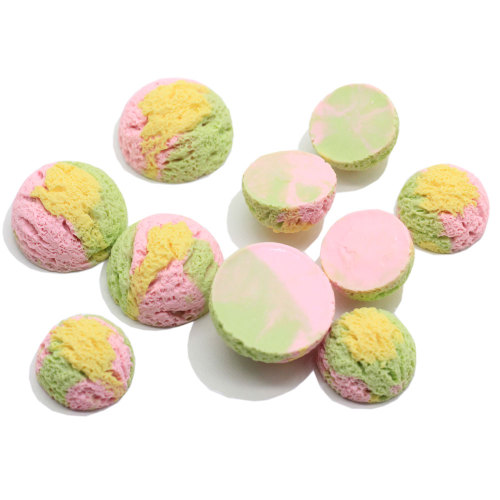 18mm&24mm Colorful Ice Cream Ball Fltback 3d Snow Ball for Jewelry Making Haipin Hair Rope Accessory