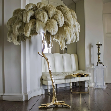 Modern Nordic Luxury Feather Floor Lamp for Home Decor
