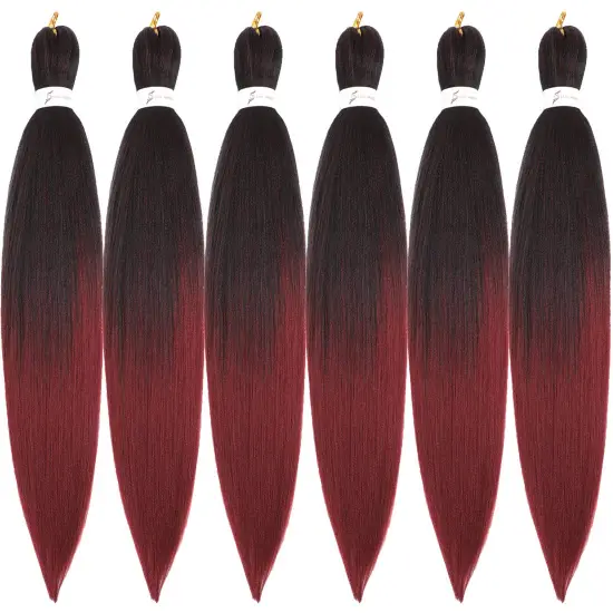 Hot selling Synthetic ez Braids hot water setting ombre color yaki expression private label pre stretched braiding hair