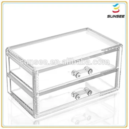 wholesale professional manufacture round shaped and clear mac cosmetics display with cover