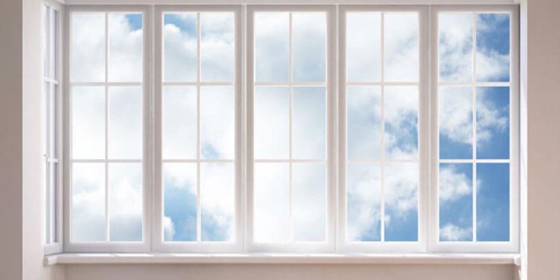 Aluminium Fixed Window with grill