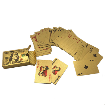 Özel 24K Gold-Plate Dolar Baskı Poker Oyunu Oyun Kartları: Eşsiz ve Lüks Oyun Deneyimi