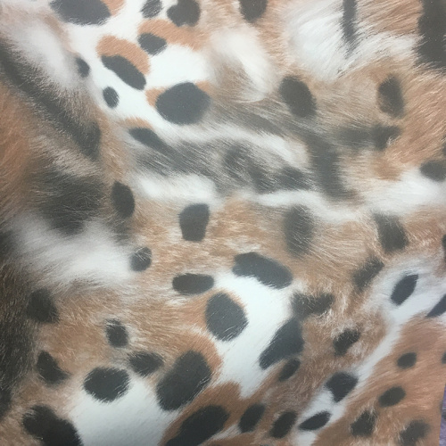 Wholesale patrón de leopardo PU de cuero sintético
