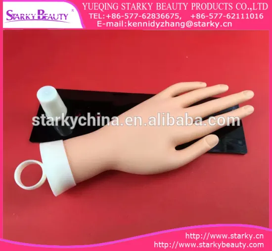 2016 Popular fixable finger bent Nail art practice training hand