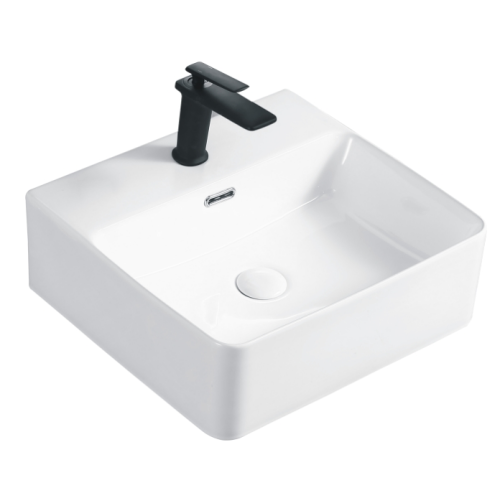 White Ceramic Bathroom Countertop Basin