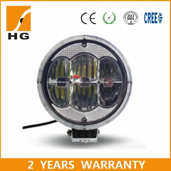 7inch 60w round LED work light with Diecast Aluminum housing for truck offroad made in china