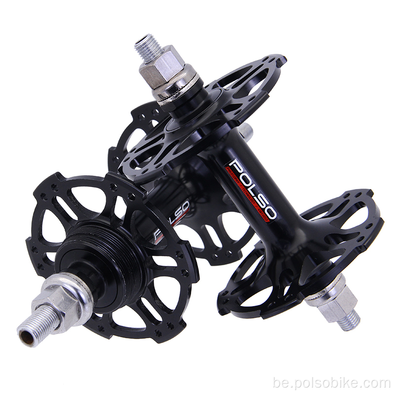 Веласіпедныя хабы для гоначных веласіпедаў з замацаванымі экіпіроўкамі