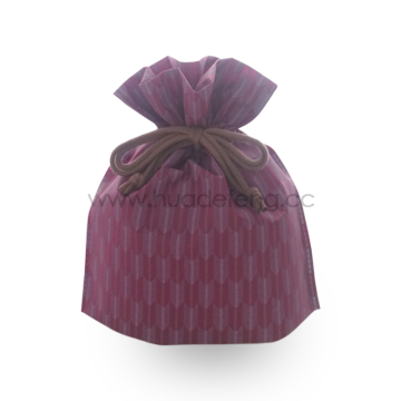 Japan Deep Red Arrow Pattern Drawstring Lunch Bag