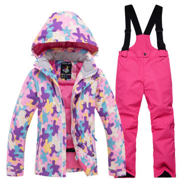 2018 Children Kids ski snow suit winter clothing waterproof jacket pants overalls teens girl boy sports outdoor wear set outfit