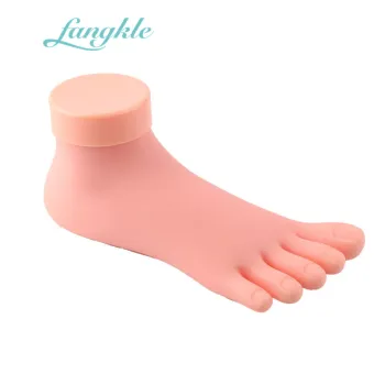 Professional PVC Nail Practice Foot - Pink for Training