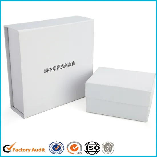 Magnetic Lid White Gift Boxes With Compartments