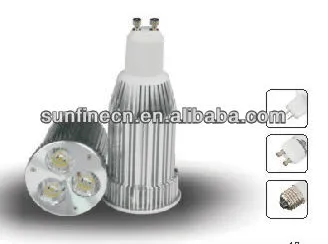 9W New GU10 Alluminum LED lamp cup in LED spotlights