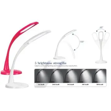 China led book reading lamp goose neck booklight-with dimmer function