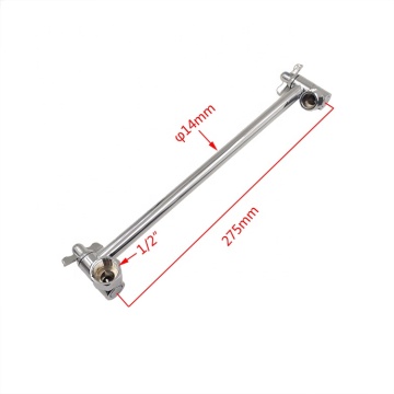 Universal Chrome Extension Shower Arm - GUIDA 716012 - Solid Brass, Adjustable Bathroom Faucet Accessory