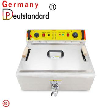 Commercial deep fryer machine with 19.5L capacity for good sale