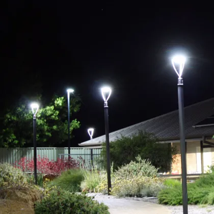 25W Solar Powered Outdoor Led Post Top Lights