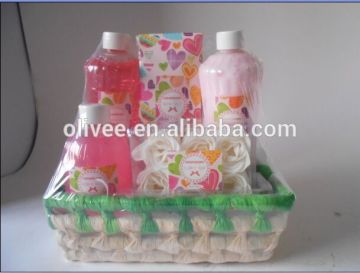 luxury bath set/ gift basket with high quality