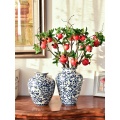 Traditional Chinese blue and white porcelain vases