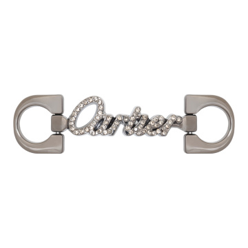 Boucles de chaîne en cristal avec logo personnalisé élégant pour femmes