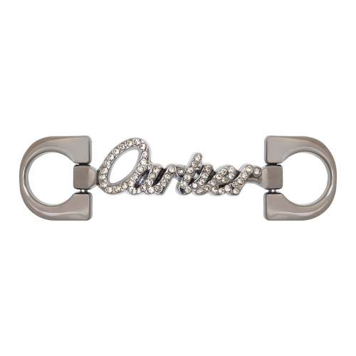Boucles de chaîne en cristal avec logo personnalisé élégant pour femmes