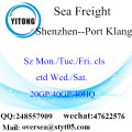 Shenzhen-Seenseefracht, die zum Hafen Klang versendet