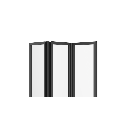 Entrada moderna do pátio com portas duplas de alumínio