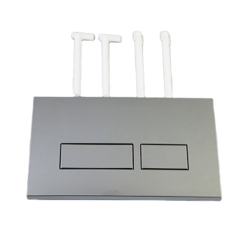 Dual Flush Push Button Square Silver Toilet Flush Panel for Wall-Hung Toilets