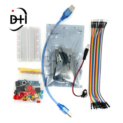 UNO R3 Mini Starter Kit: Breadboard, LED, Jumper Wires, Button for Arduino DIY Projects & Education Labs
