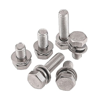Factory 304 Stainless Steel Outer Hexagon Flat Pad Combination Bolt Connector Staples