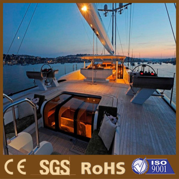 teak color water-proof plastic wood solid yacht and sailing boat decking