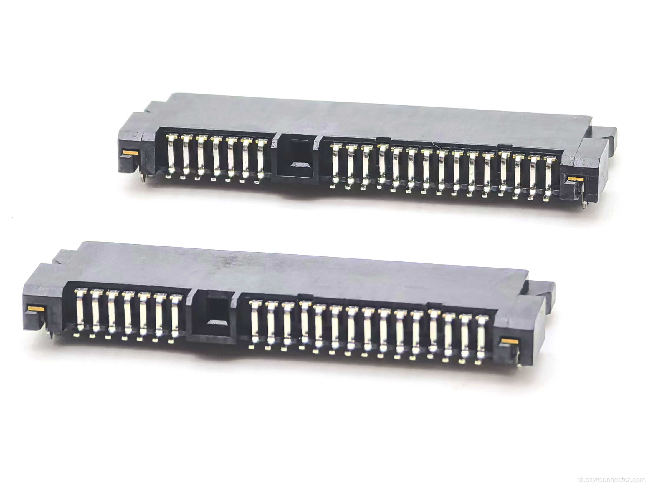 Plugue fêmea SATA SMT tipo placa 22P