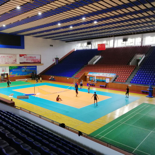 Piso interno da quadra de voleibol em PVC