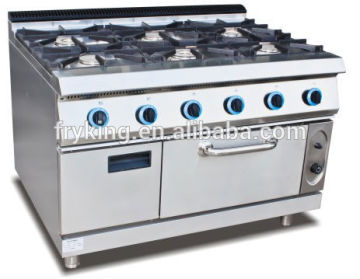 Gas Range 6 burner with oven cooking equipment