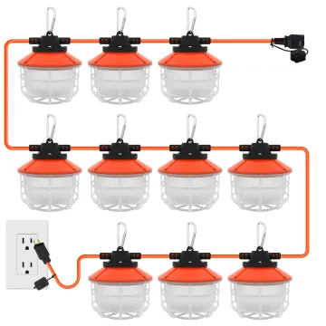 150W 100ft LED String Lighting - High Lumen Output for Job Sites and Temporary Work Areas